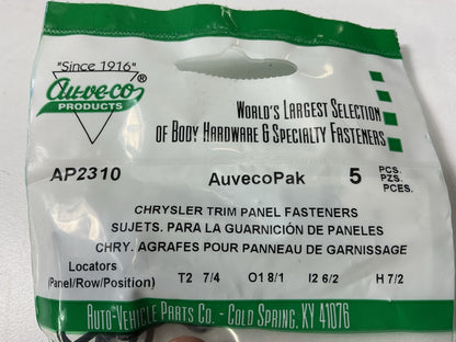(20) Auveco AP2310 Door Trim Panel Fastener