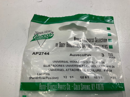 (9) Auveco AP2744 Universal Moulding Fastener 0.75'' X 5/16'', 3/4'' Bolt