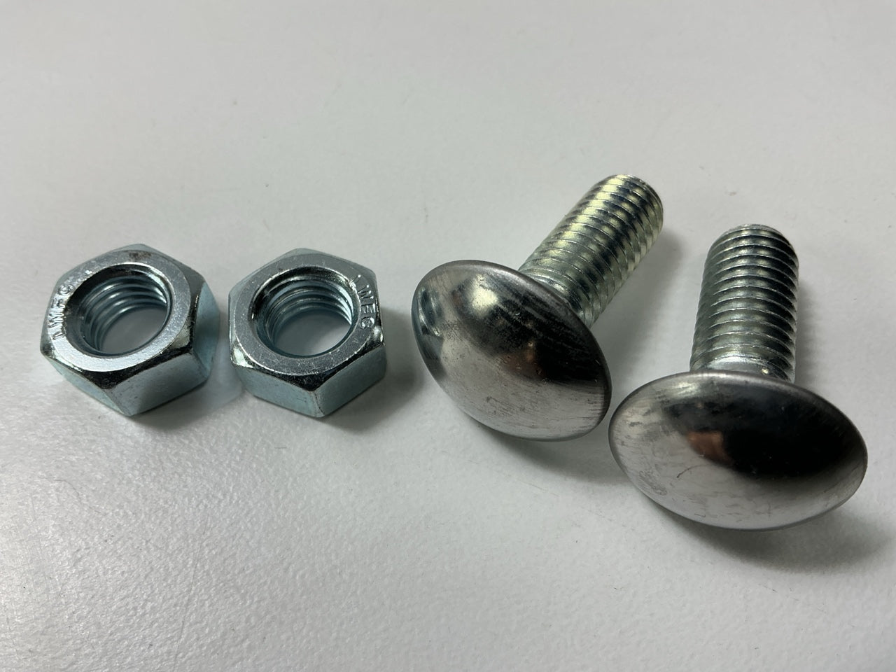 (4) Auveco AP3099 Bumper Bolt+Nut, 7/16-14 X 1-1/4'', Stainless Steel Capped Roun