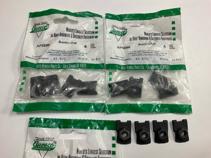 (12) Auveco AP5586 J Type Cage Nuts 1/4-20 Center To Hole 1/2''