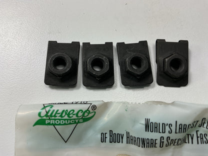 (4) Auveco AP5586 J-Type Cage Nut 1/4-20 Screw, 1/2'' Center Of Hole To Edge