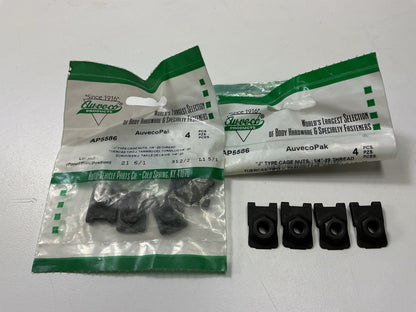 (8) Auveco AP5586 J Type Cage Nuts 1/4'' - 20 Thread