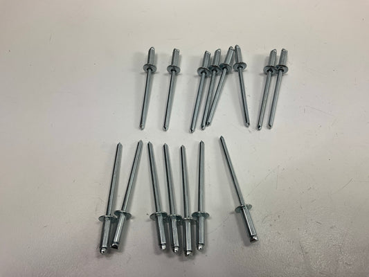 Auveco AP5753 Panel Rivets, Steel, 1/8'' Shank X 25/64'' Long, 1/4'' Flange Qty 60