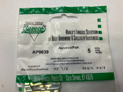 10 Auveco AP9639 Windshield Skylight Rear & Quarter Window Reveal Moulding Clip