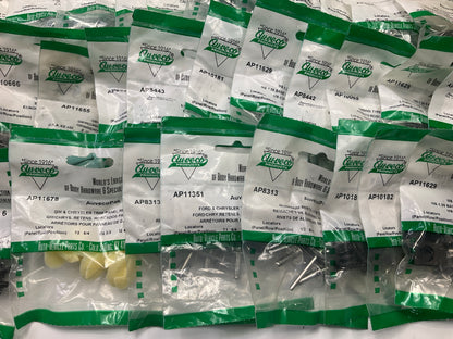 Wholesale Lot # 11 - Auveco Retainer Clips & Hardware Lot, 250 Packs As Shown
