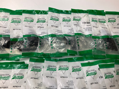 Wholesale Lot #12 - Auveco Retainer Clips & Mixed Hardware, 250 Packs Total