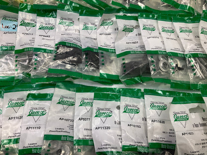 Wholesale Lot #12 - Auveco Retainer Clips & Mixed Hardware, 250 Packs Total