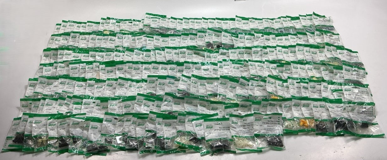 Wholesale Lot # 14 - Auveco Retainer Clips & Hardware Lot, 250 Packs, As Shown