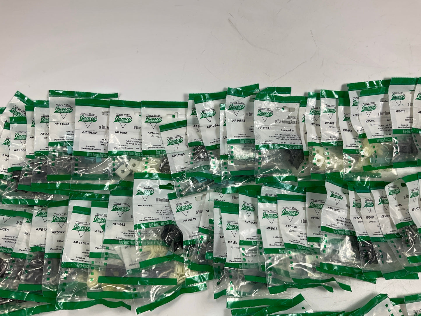Wholesale Lot # 15 - Auveco Retainer Clips & Hardware Lot, 249 Packs As Shown