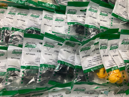 Wholesale Lot # 18 - Auveco Retainer Clips & Hardware Lot, 250 Packs As Shown
