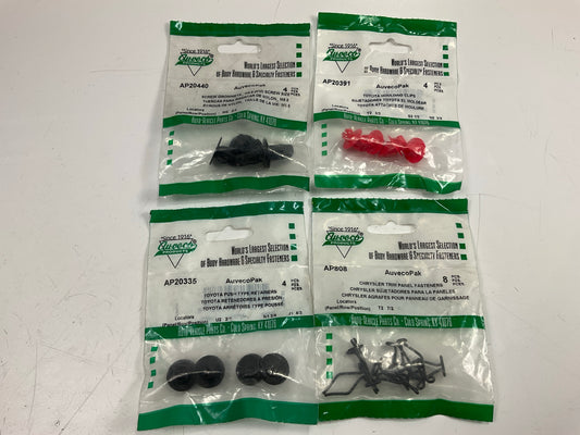 Wholesale Lot #21 - Auveco Retainer Clips & Hardware Lot, 100 Packs As Shown