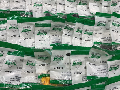 Wholesale Lot # 20 - Auveco Retainer Clips & Hardware Lot, 245 Packs As Shown