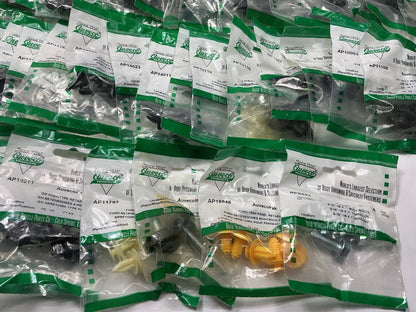 Wholesale Lot # 22 - Auveco Retainer Clips & Hardware Lot, 250 Packs As Shown