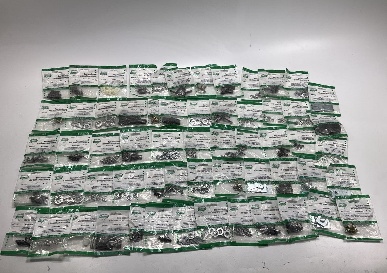 Wholesale Lot  - Auveco Retainer Clips & Hardware Lot, 252 Packs, As Shown