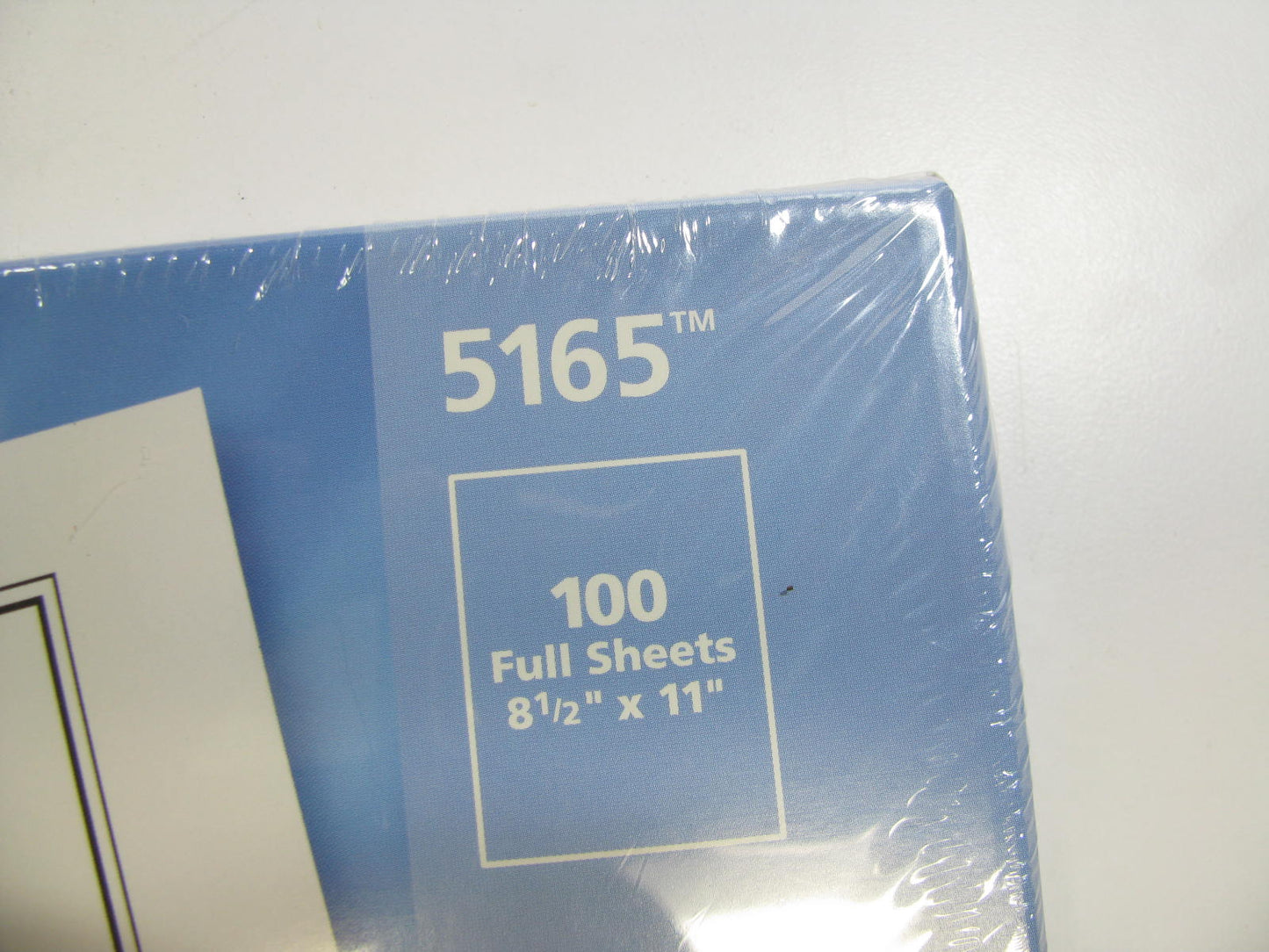 (500) SHEETS  Avery 5165 Permanent Full-Sheet Labels, Laser, 8 1/2'' X 11'', White