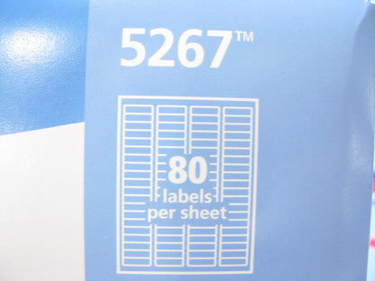 10,000 LABELS TOTAL - Avery 5267, Return Address Labels, 1/2'' X 1 3/4''
