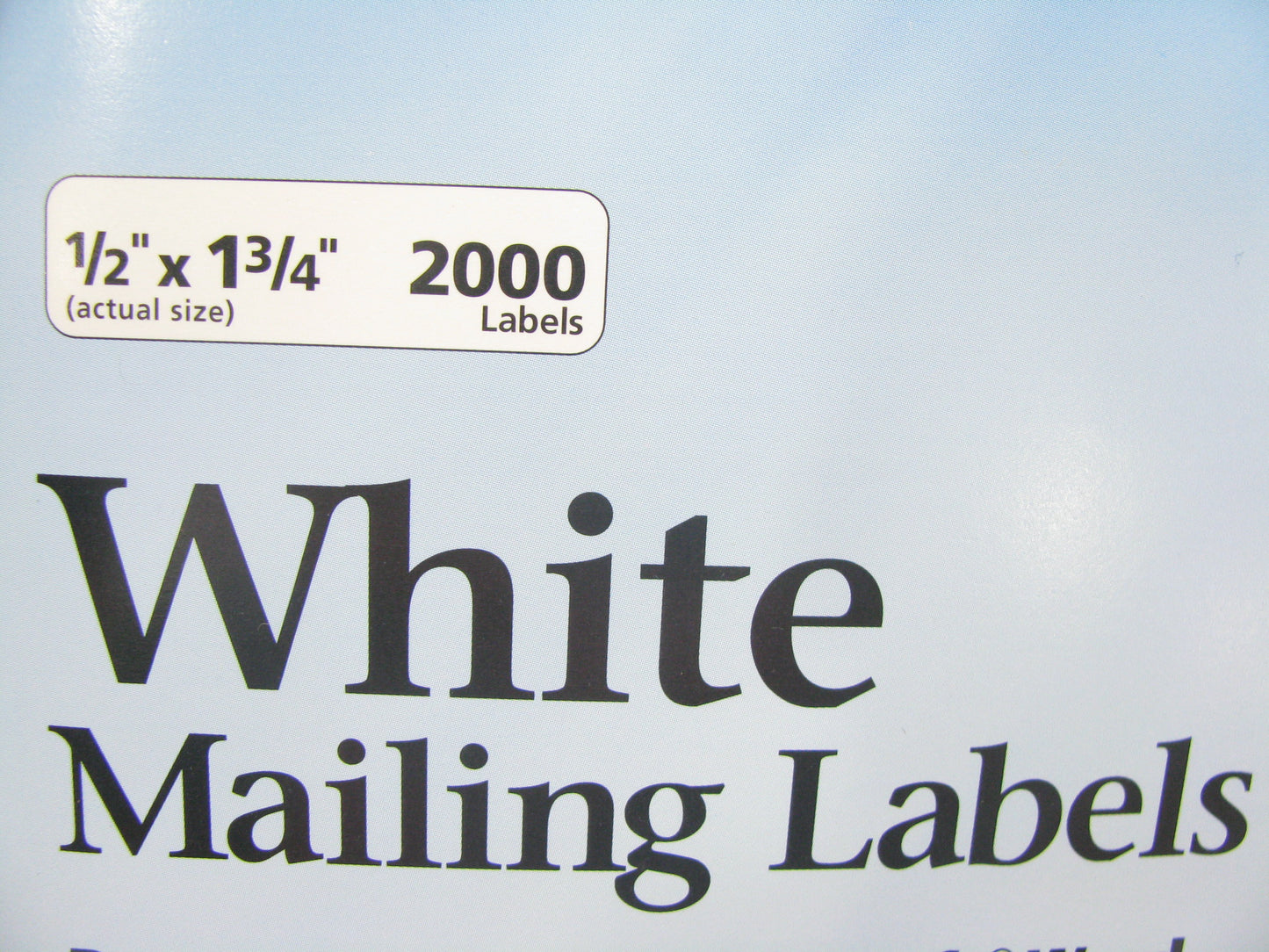 10,000 LABELS TOTAL - Avery 5267, Return Address Labels, 1/2'' X 1 3/4''