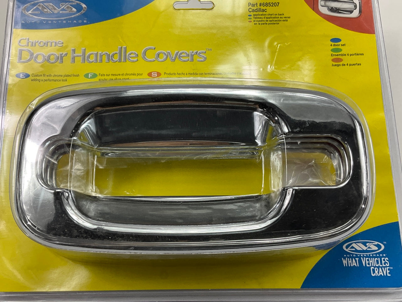 Chrome 4 Doors Handle Covers W/O Passenger Keyhole 2002-2006 Cadillac Escalade