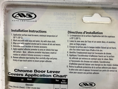 AVS 685403 Exterior Door Handle Chrome Cover 2-Piece Set 99-06 Silverado, Sierra