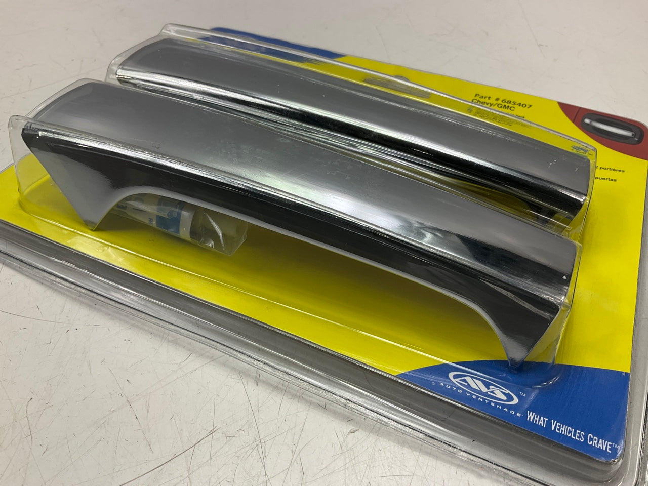 AVS 685407 Exterior Chrome Door Handle Covers (Front Doors ONLY)