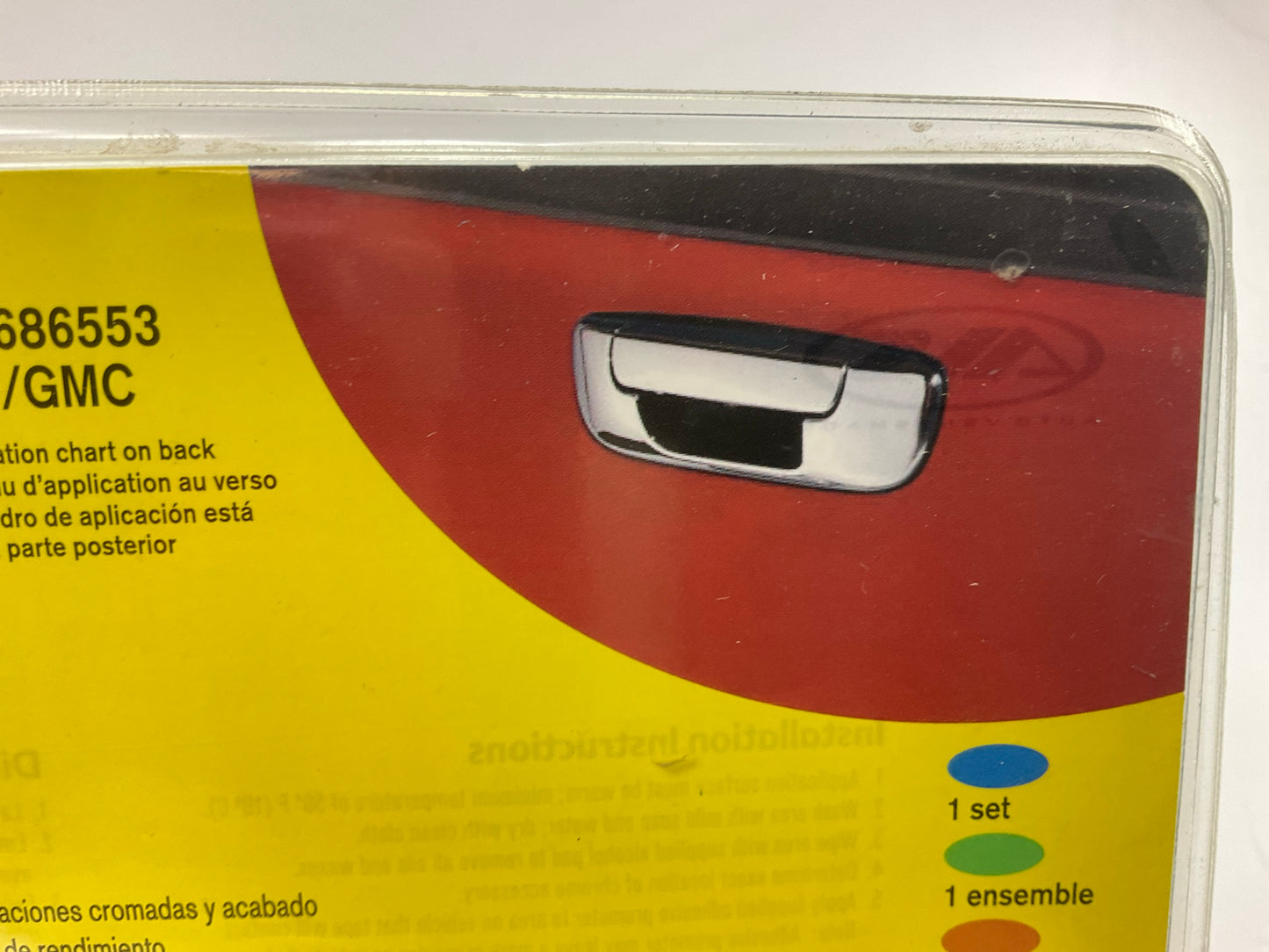 AVS 686553 Chrome Tailgate Handle Cover - 1999-2006 Silverado GMC 1500 2500 3500