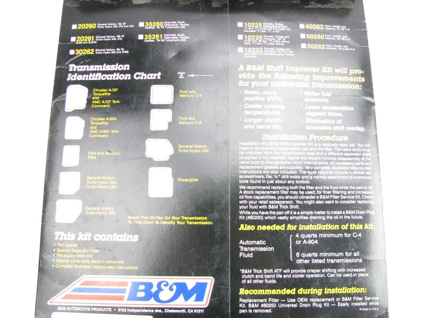 B&M 30262 Transmission Shift Improver Kit - 1968-1981 GM Turbo 350 TH350