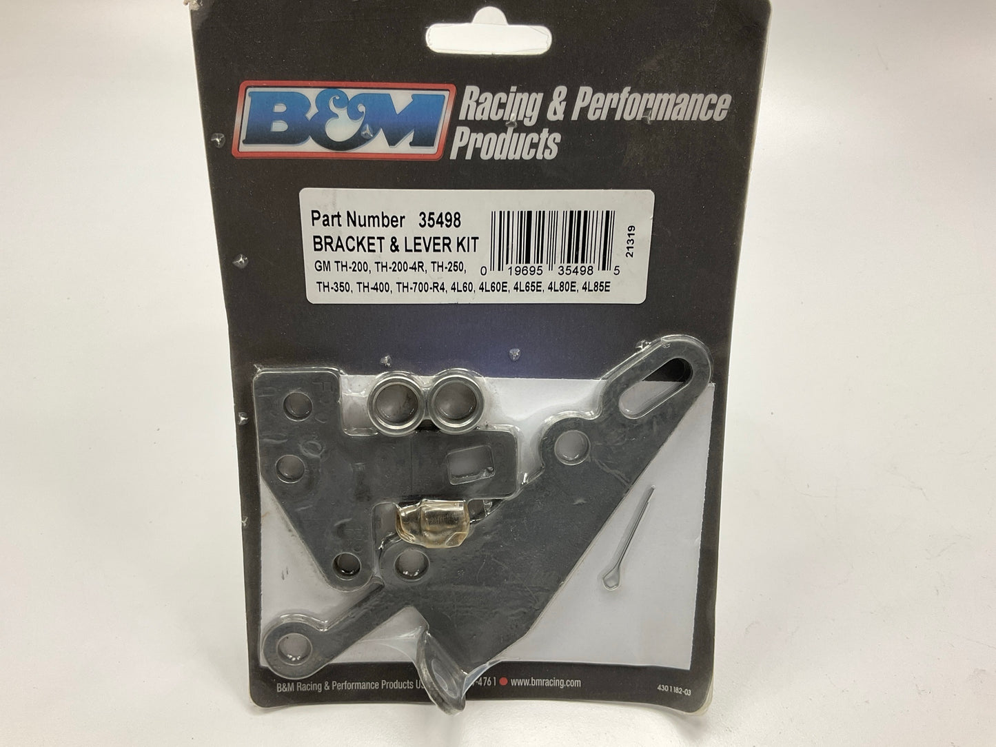 B&M 35498 Bracket And Lever Kit TH400, 350, 250, 2004R, 700R4 Auto Trans