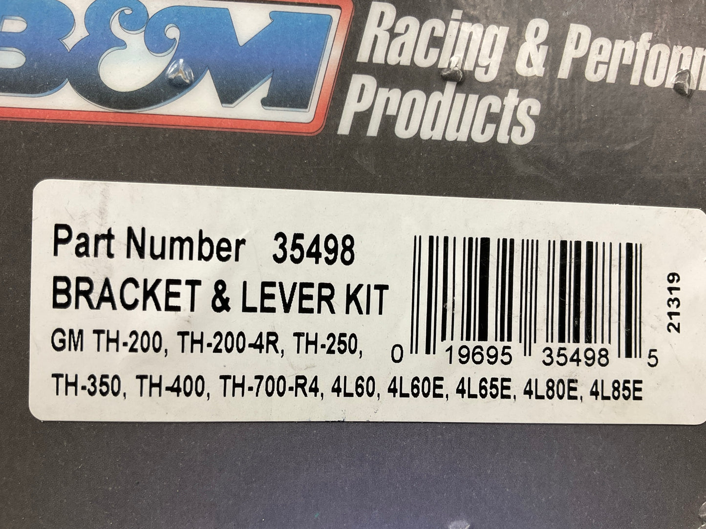 B&M 35498 Bracket And Lever Kit TH400, 350, 250, 2004R, 700R4 Auto Trans