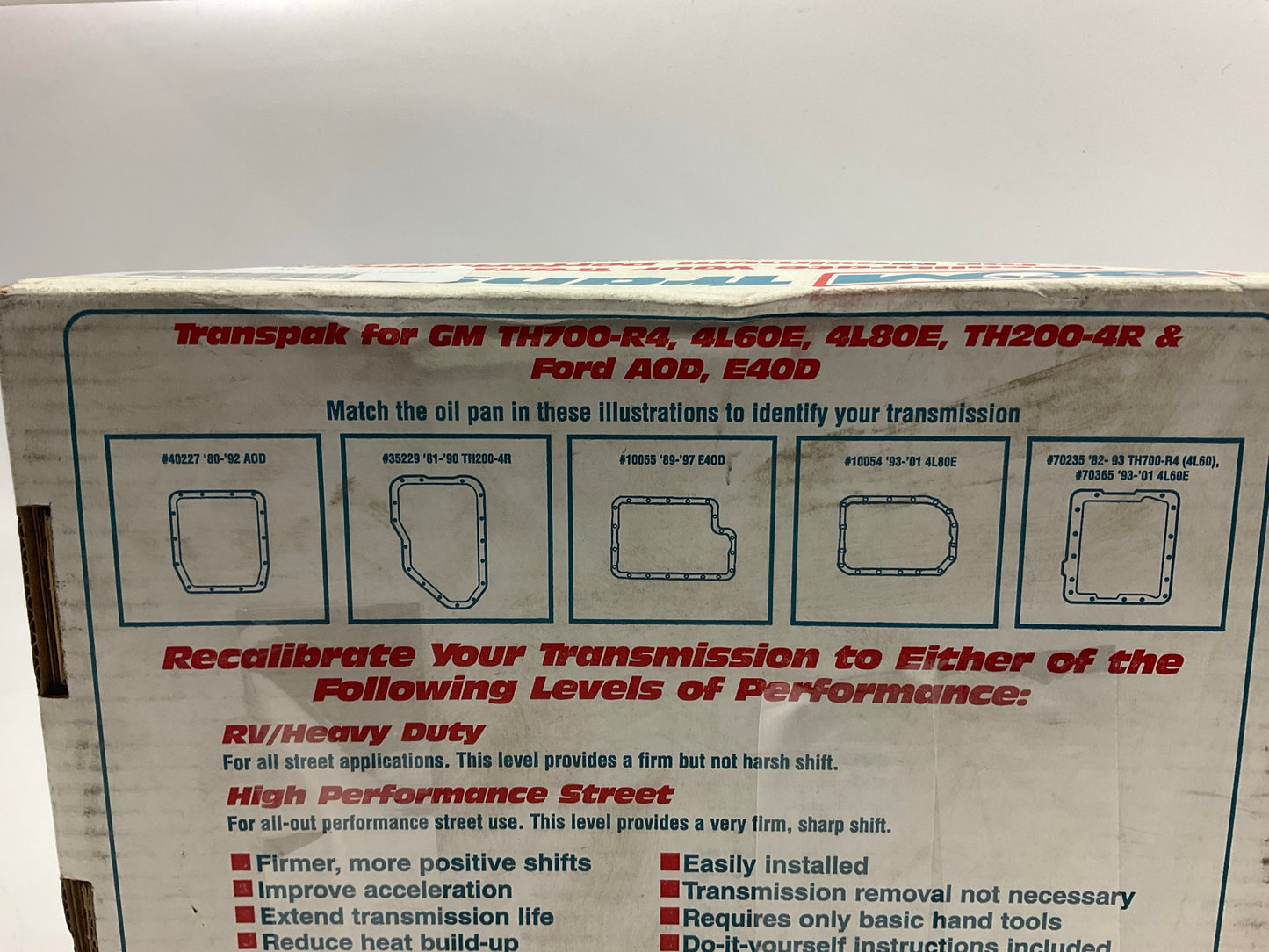 B&M 70235 Transmission Shift Upgrade Kit Transpak GM 700R4 4L60