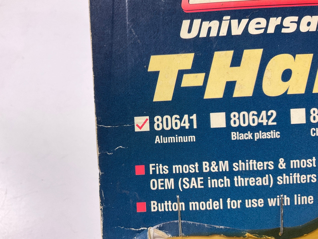 MISSING INSERTS - B&M 80641 Universal Aluminum T-Handle Shift Knob AUTO SHIFTER