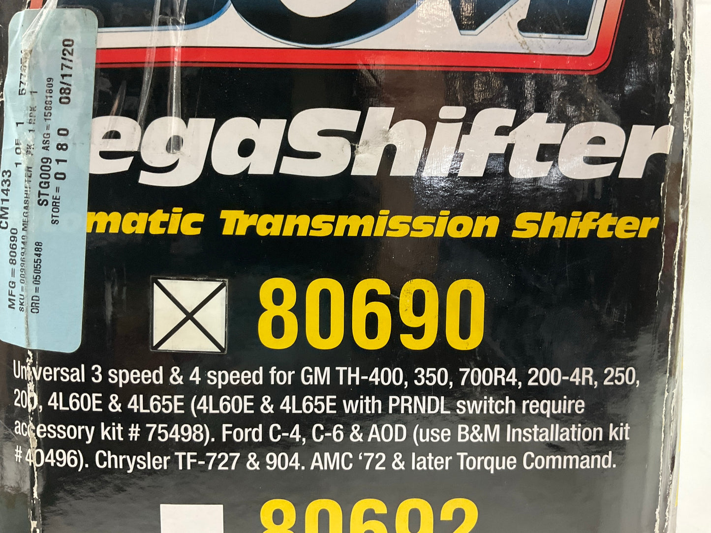 Missing Hardware B&M 80690 Automatic Auto Ratchet Shifter Universal 3 & 4-speed