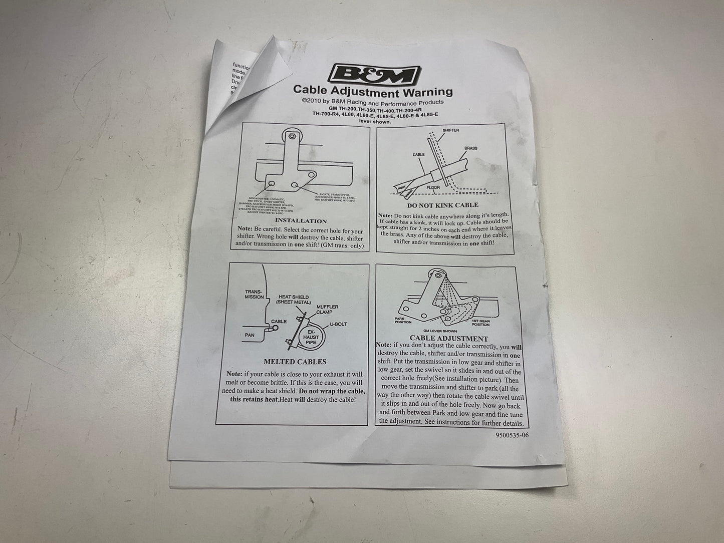 Missing T-Handle - B&M 80690 Megashifter Automatic Transmission Shifter Kit