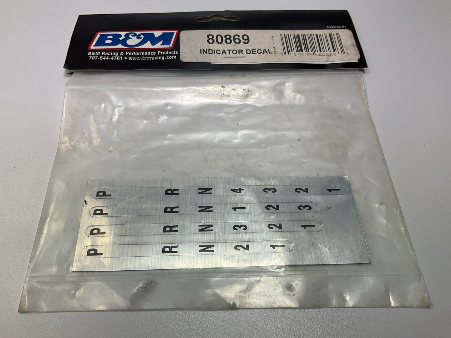 B&M 80869 Replacement Indicator Decal For Magnum Grip Automatic Shifter