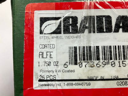 25 Pcs - Bada 90-8946 Coated ALFE Wheel Weights, 1.75 Oz  (1-3/4 Oz)