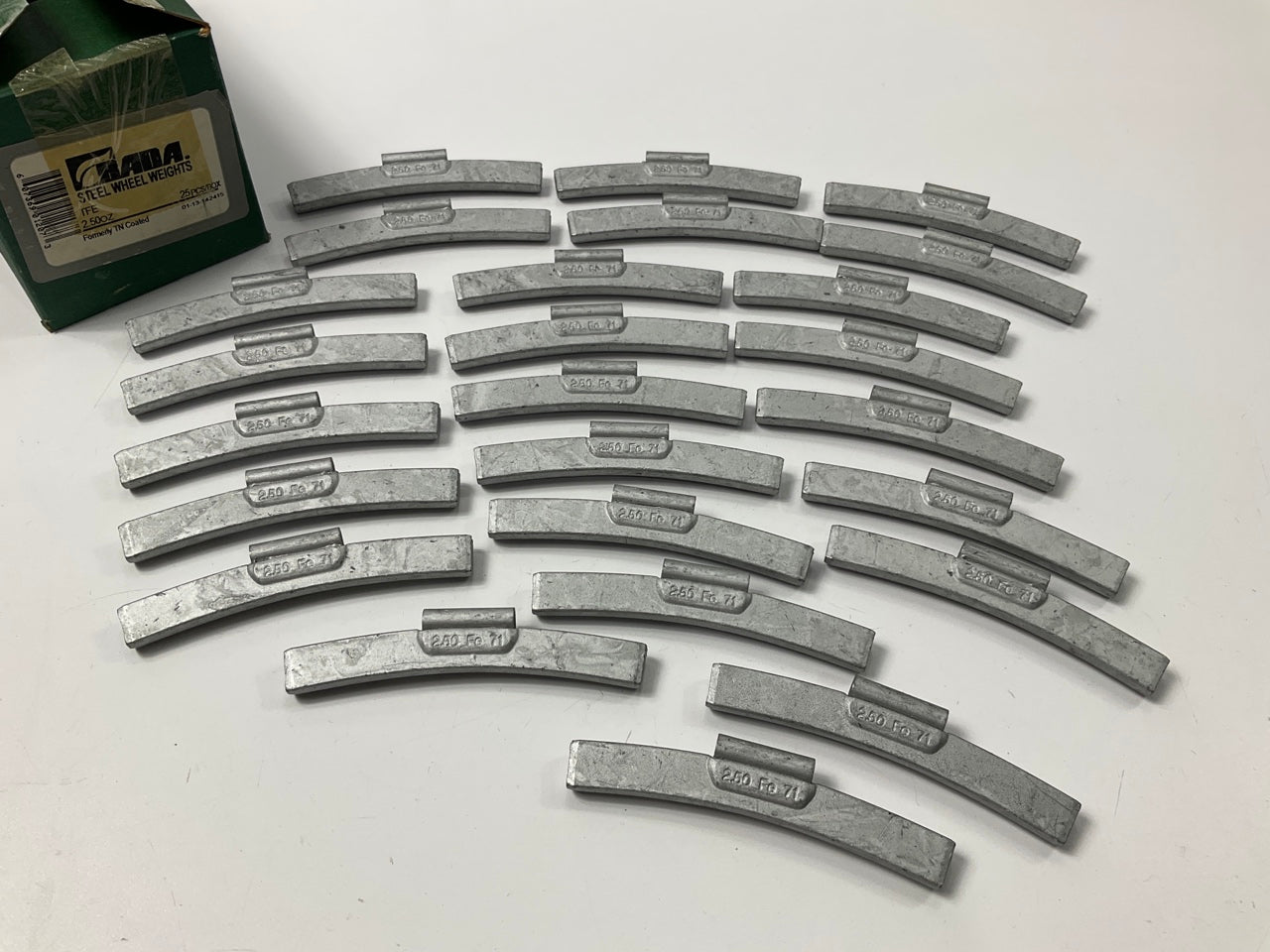 Bada ALFE250 ALFE Coated Steel 2.5Oz. Clip-On Wheel Weights - 25 Pcs, 2.5 Oz