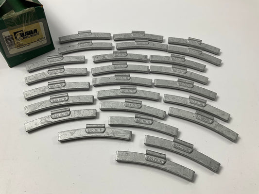 Bada ALFE250 ALFE Coated Steel 2.5Oz. Clip-On Wheel Weights - 25 Pcs, 2.5 Oz