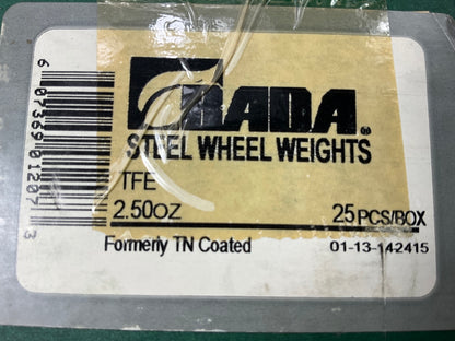 Bada ALFE250 ALFE Coated Steel 2.5Oz. Clip-On Wheel Weights - 25 Pcs, 2.5 Oz