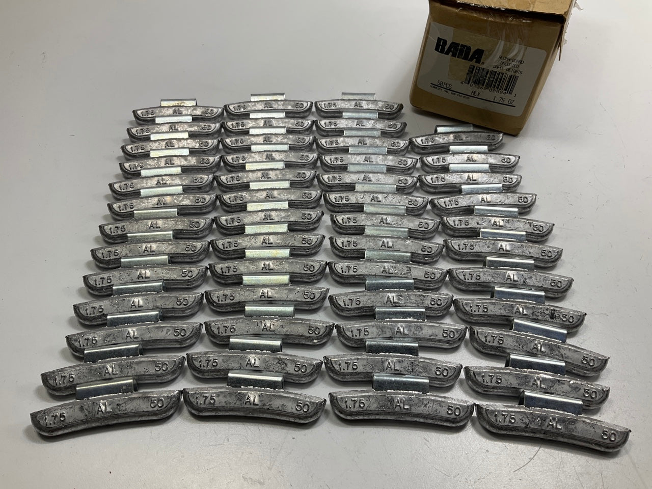BADA ALX-1-75 Aluma-Guard Uncoated Wheel Balancing Weights 1.75 Oz Each - 50 Pcs