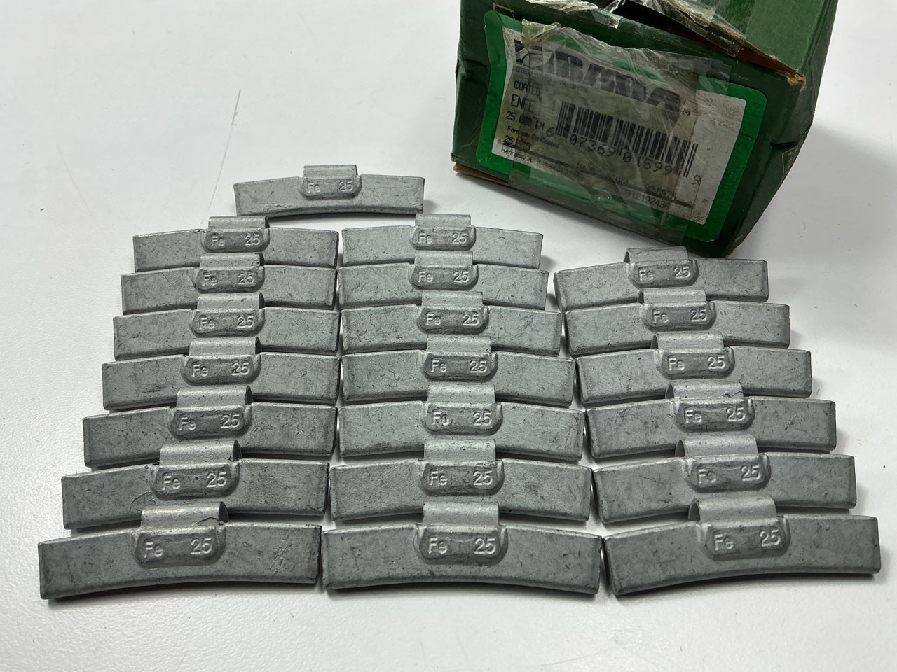 BADA ENFE-25 Steel Wheel Balancing Weights 25 Grams Each, Box Of 21