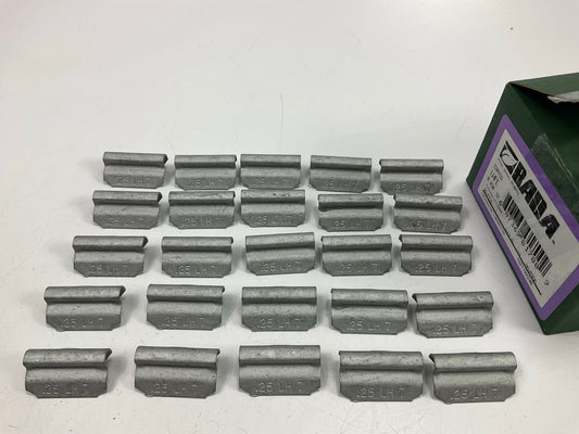 Bada LHFE-250 2-1/2 Oz Wheel Weights 2.50 Oz. - Pack Of 25, LHFE Coated Steel