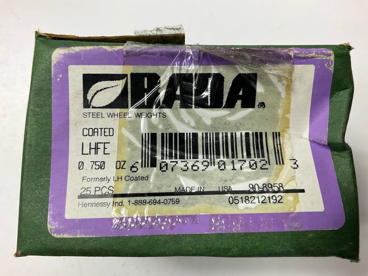 (24) Bada LHFE075 Coated Steel LHFE Wheel Weights, 0.75oz