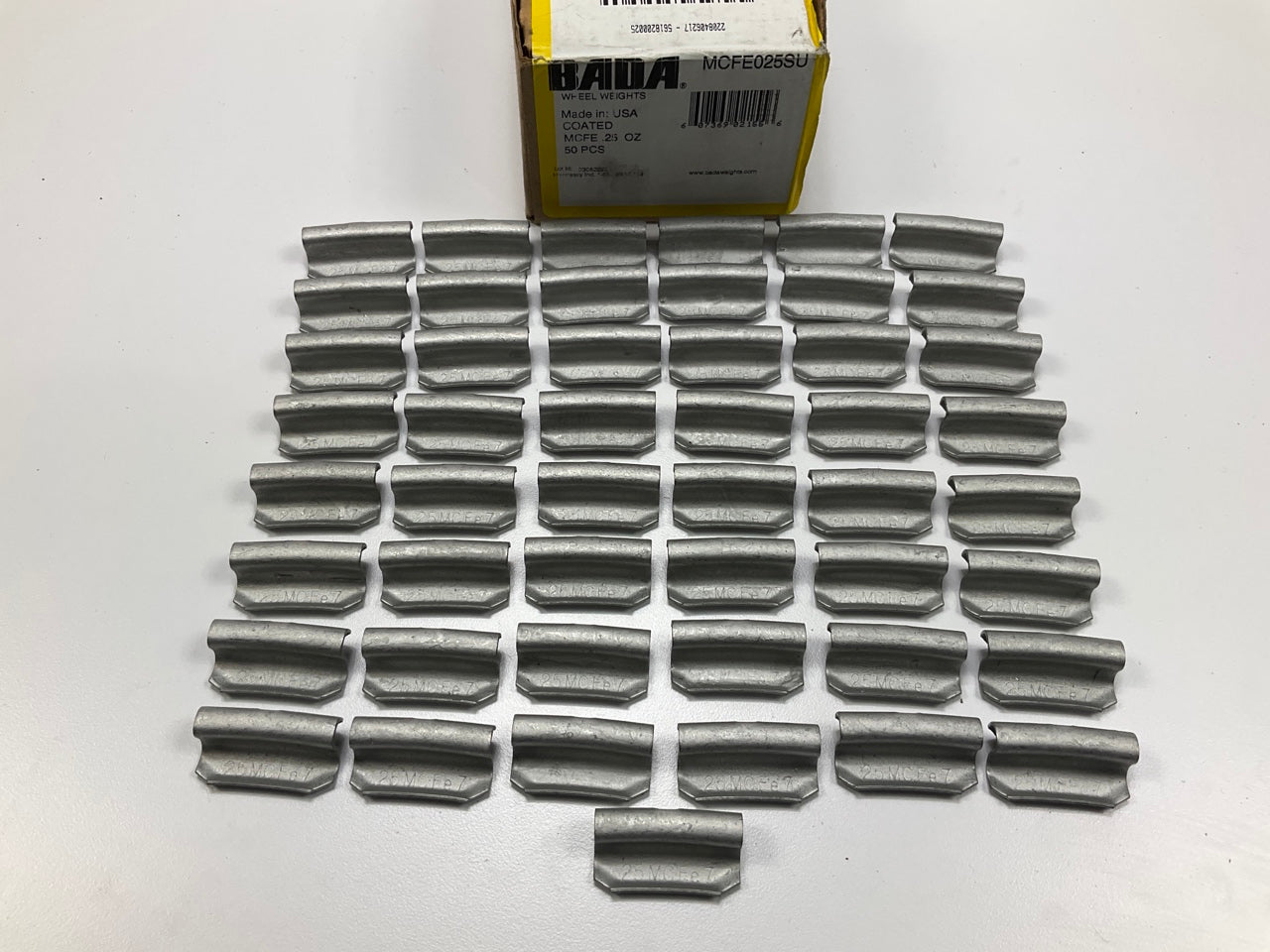 Bada MCFE025SU Coated MCFE Wheel Weights, 1/4 Oz (0.25 Oz Each), 49 Pcs Total