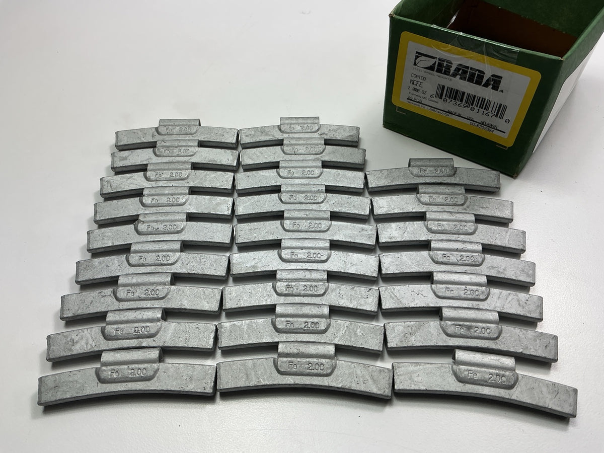 BADA MCFE MCFE2000 Coated Steel 2 Oz. Clip-On Wheel Weights, 25 / PACK, 2 Oz