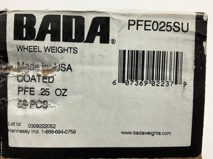 BADA PFE-25 Steel Wheel Balancing Weights .25 Oz Each, Box Of 50