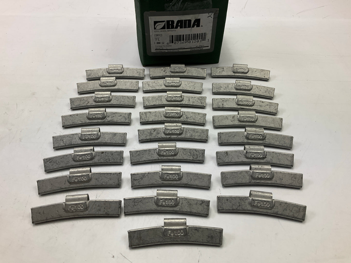 BADA TFE100 Steel Wheel Balancing Weights T/TT Type 1 Oz Each, Box Of 25