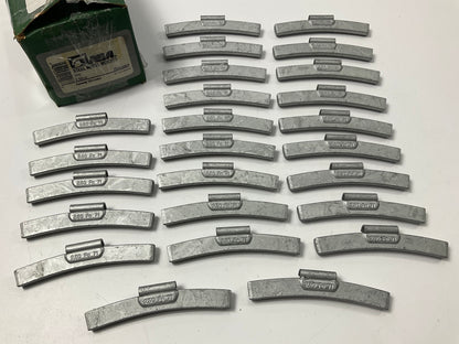 Bada TFE250 TFE Coated Steel 2.5Oz. Clip-On Wheel Weights, 25 Pcs, 2.5 Oz