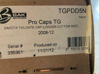 Bak Industries TGPDD5N ProCaps Tailgate Cap For 2008-2012 Dodge Dakota