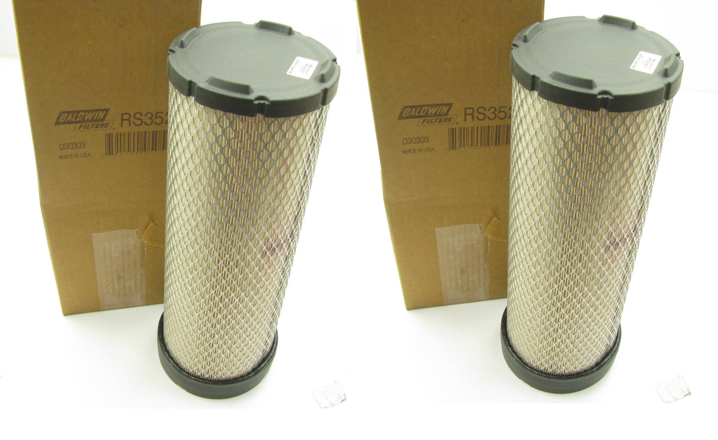 (x2) Baldwin RS3521 Air Filters Replaces: P529548 89002377 LAF9548 AF2271 A2204C