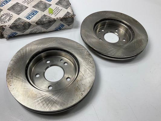 (2) Balo Motortex 02124 Front Brake Rotors, Made In Germany