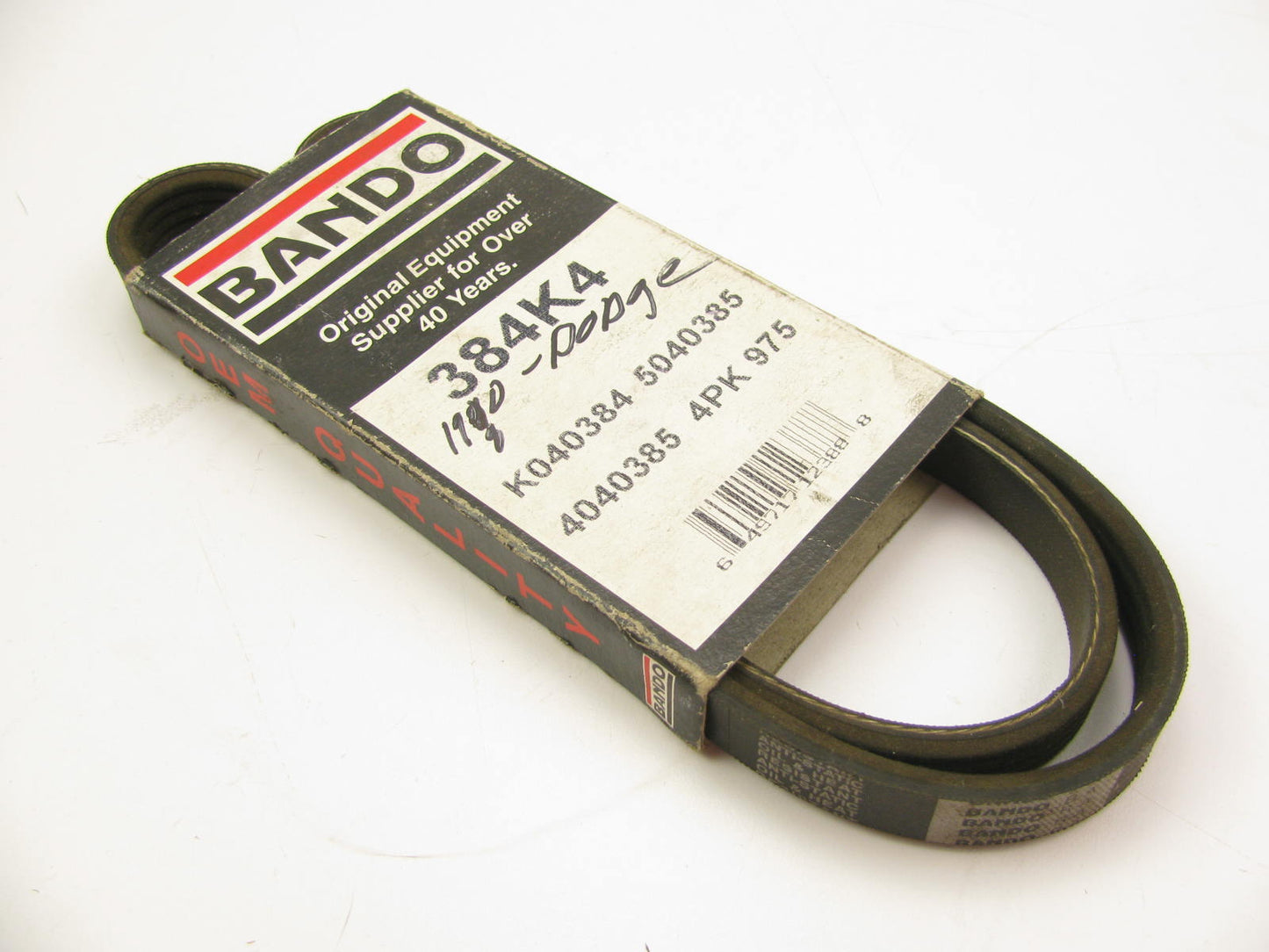 Bando 384K4 Serpentine Belt - 0.56'' X 39.00'' - 4 Ribs